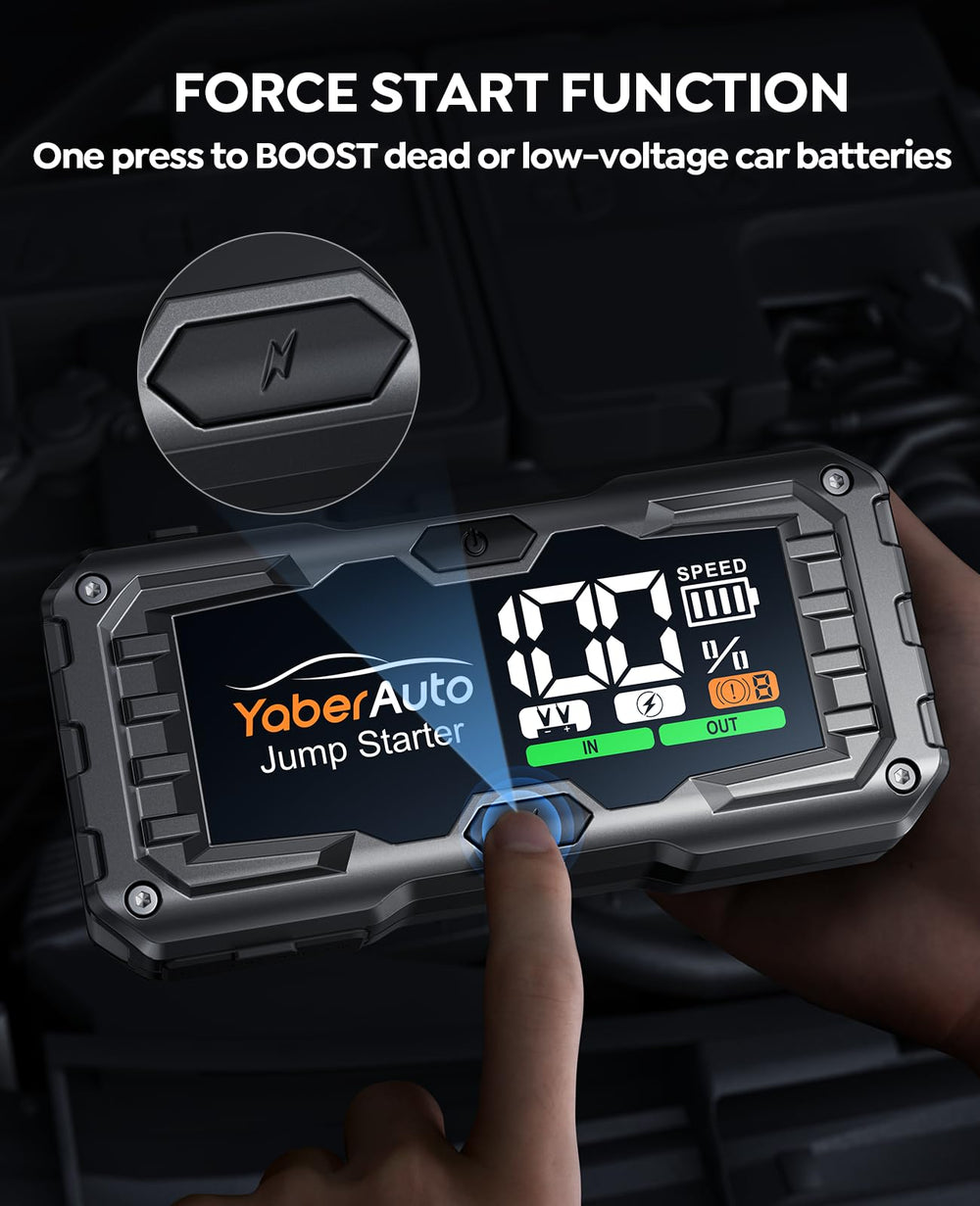 YA100 force start boosts low voltage batteries automatically.