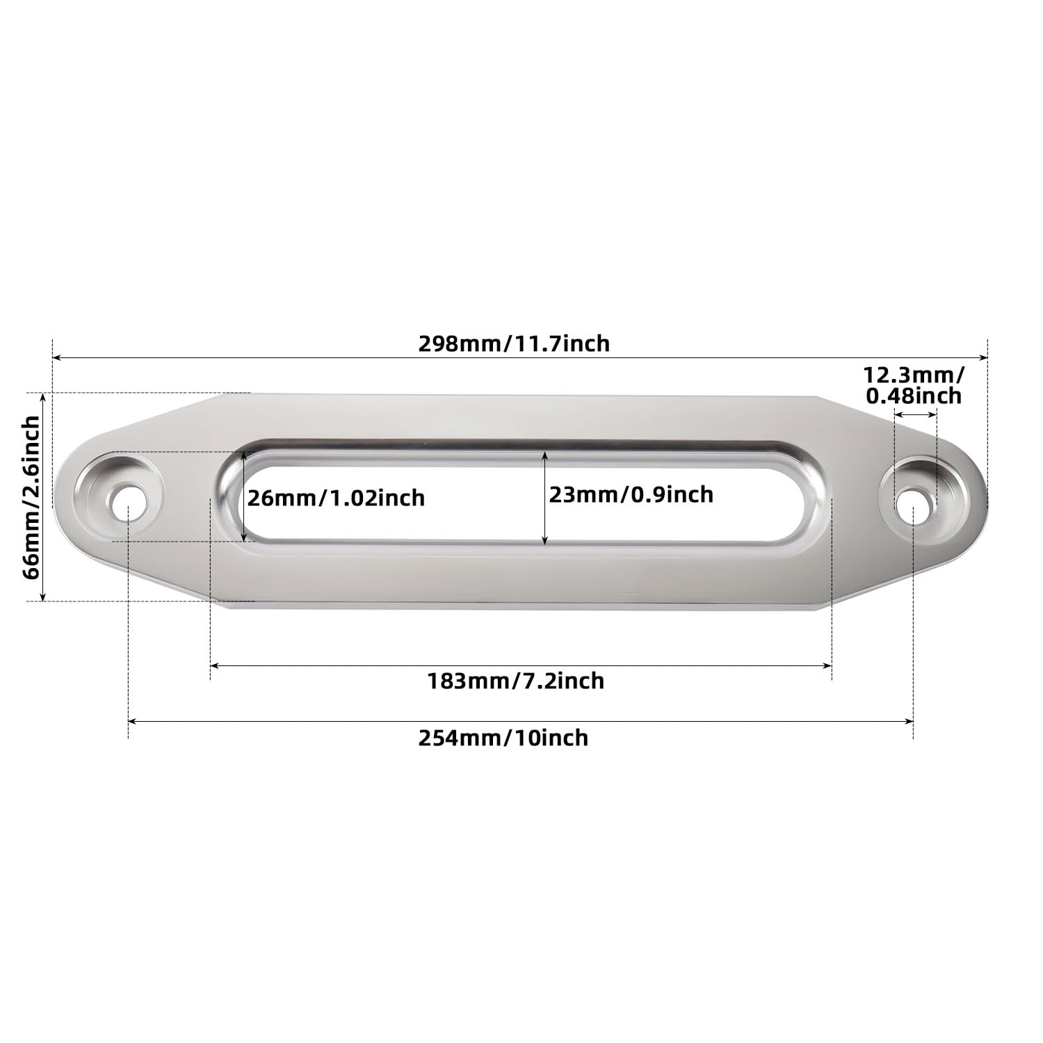Yaekoo hawse fairlead side view emphasizing rugged aluminum construction