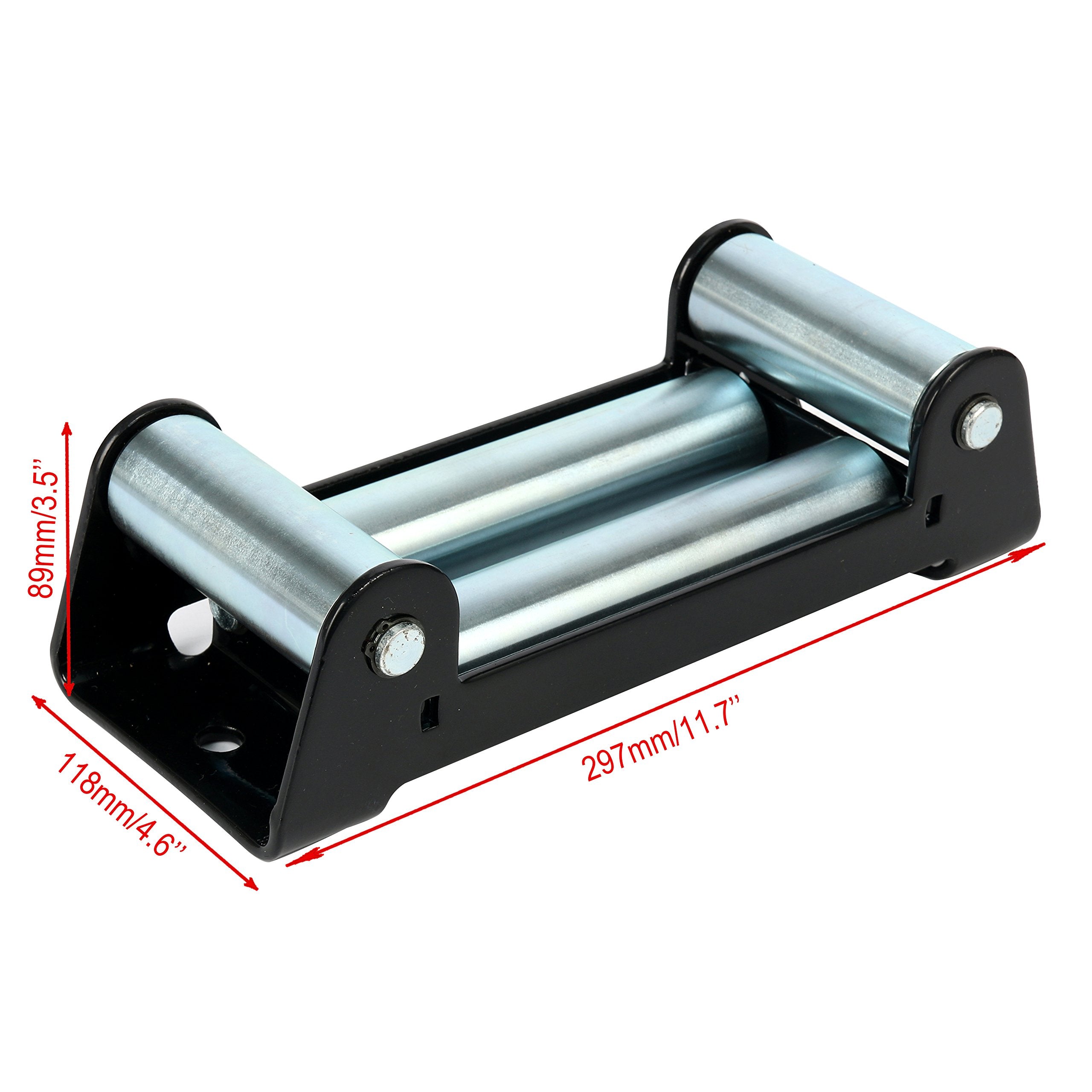 YaeKoo YaeTek 10-inch winch roller fairlead side view for rugged off-road installs.