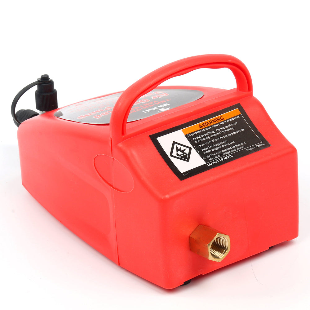 YaeTek vacuum pump works with R134a and R12 automotive A/C