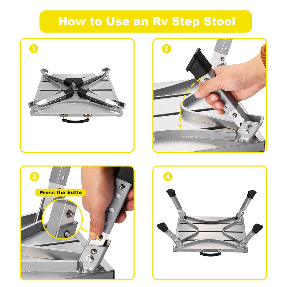 Yagud rubber feet grip uneven ground for stable use.