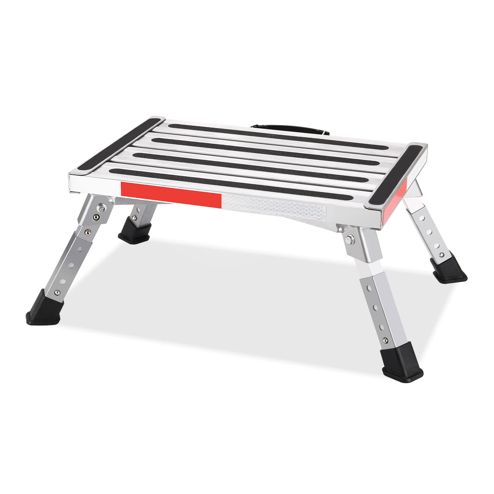 Yagud Safety RV steps, assembled, with sturdy platform for easy entry.