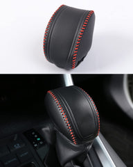 YAKANEY gear shift knob cover red for RAV4 demonstrating proper fitment