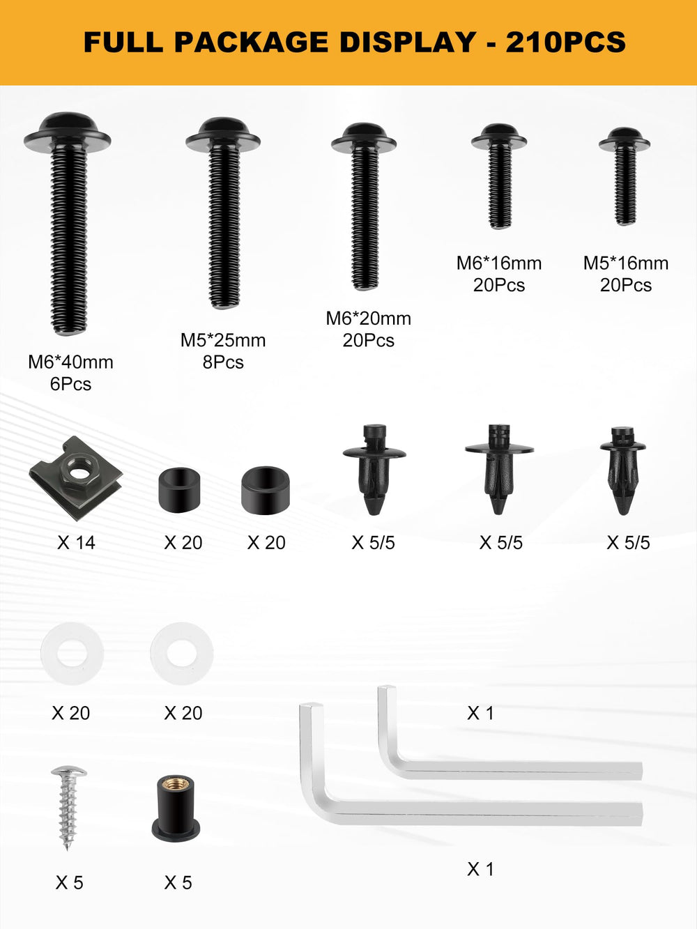 YALTIES detailed packaging showing complete kit contents for quick reference