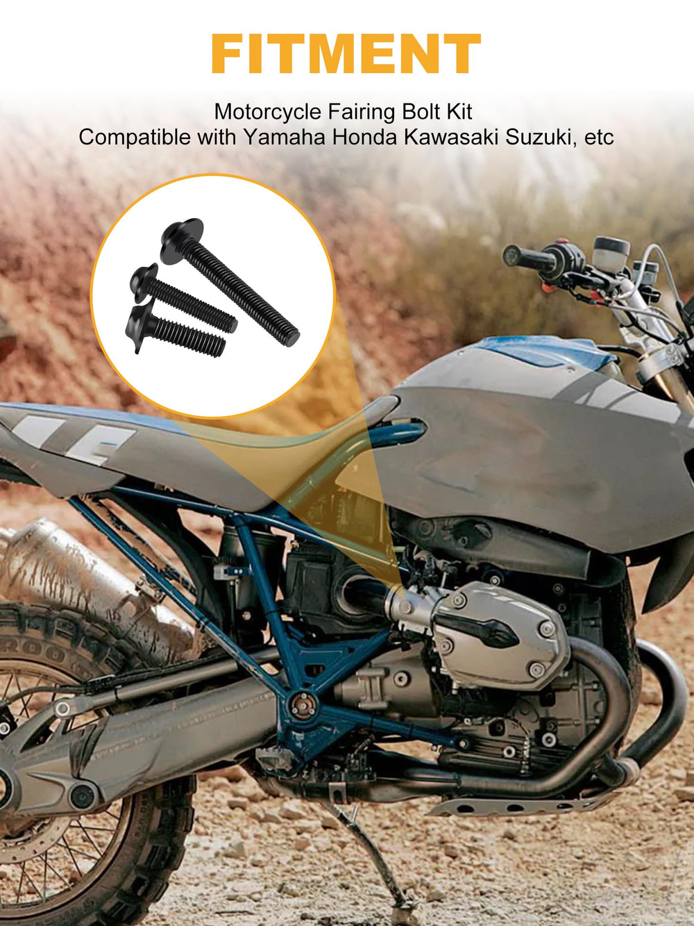 YALTIES clips, nuts, and washers for secure fairing mounting