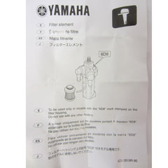 Yamaha Primary Fuel Filter fitment illustration highlighting correct installation alignment