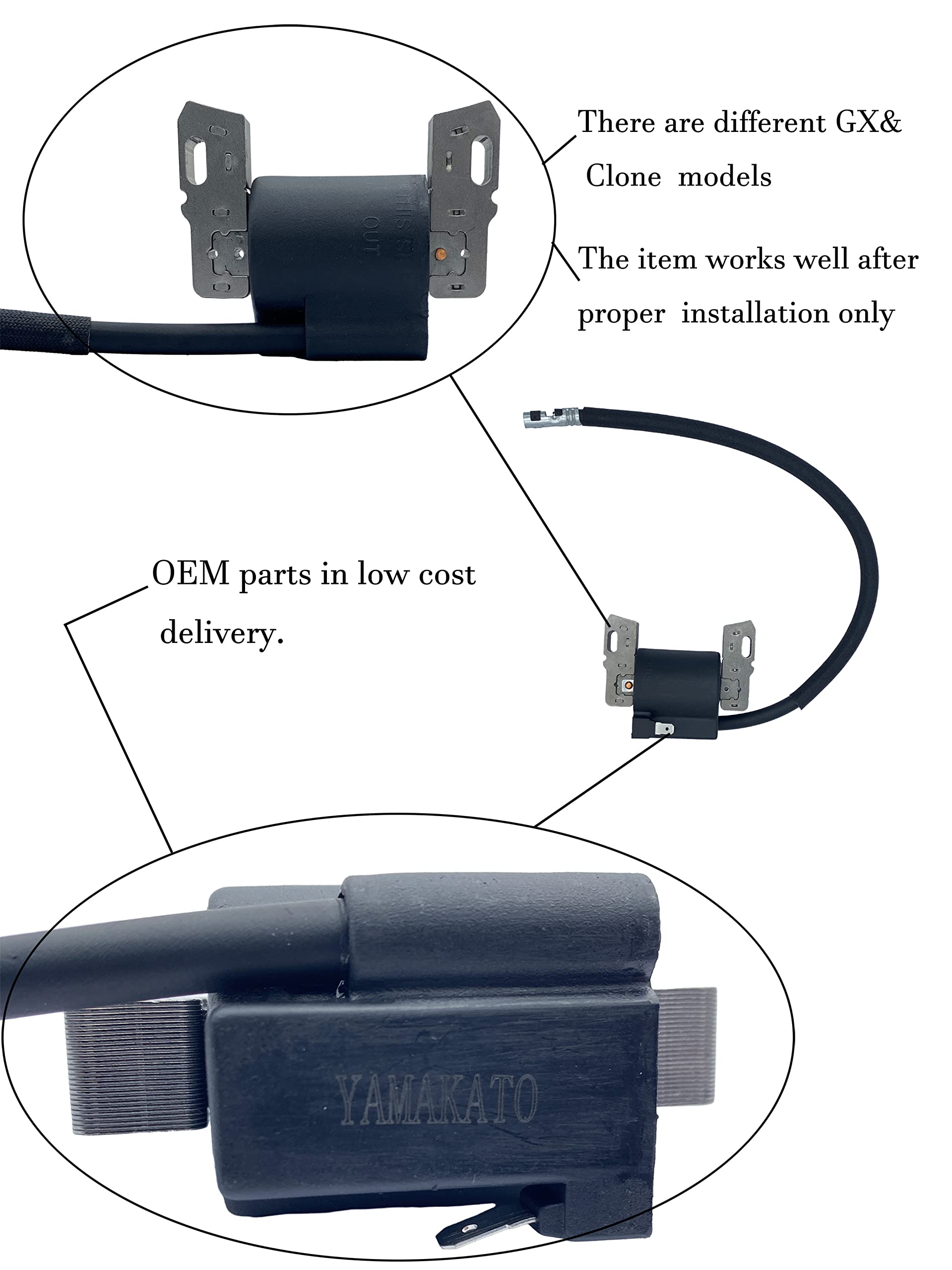 YAMAKATO ignition coil 2-pack for Toro mowers improves starting reliability