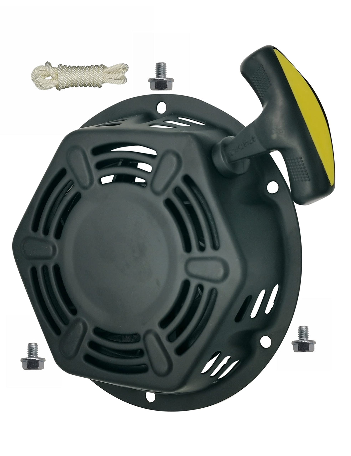 YAMAKATO recoil pull-start with black hexagon housing for reliable generator starts