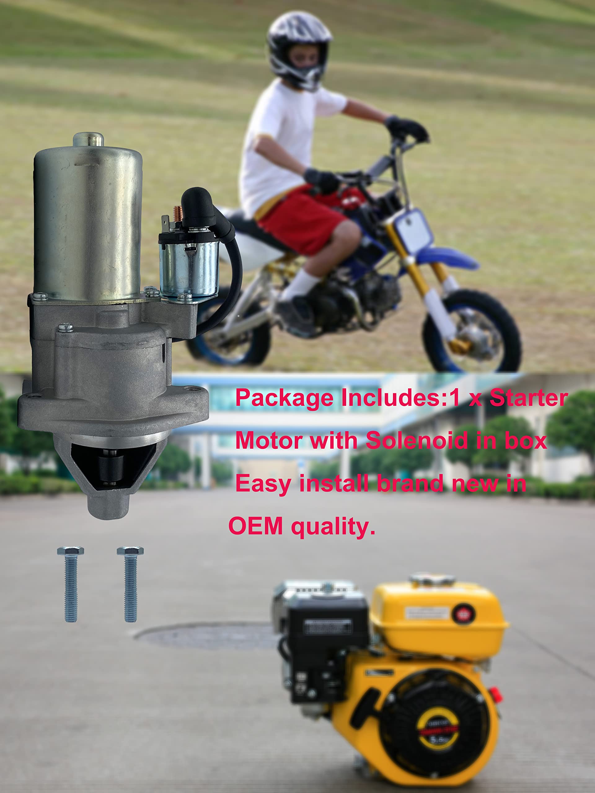 YAMAKATO GX340 starter motor in use on a generator for reliable starts