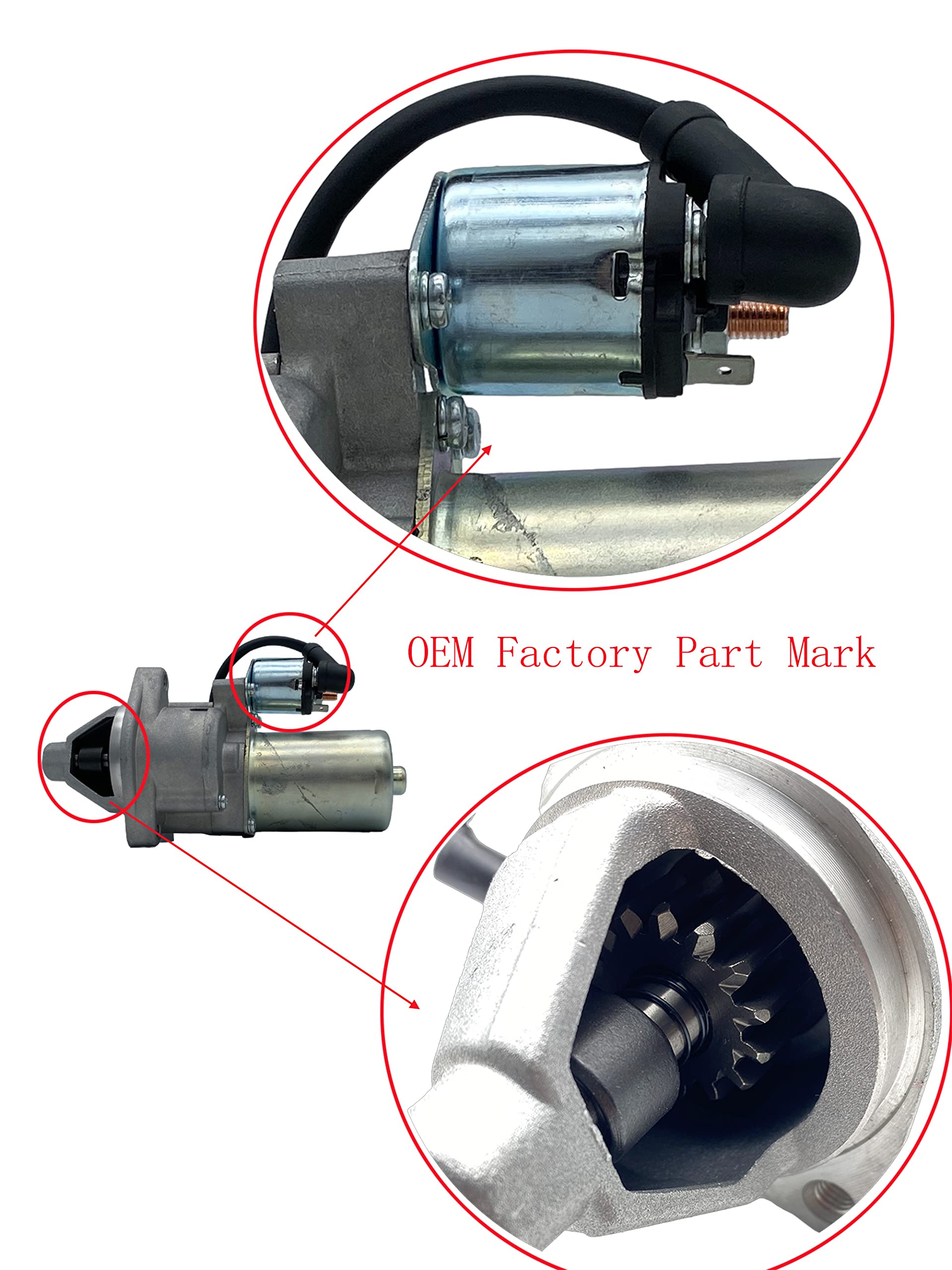 YAMAKATO GX340 starter motor packaging box shows included solenoid and wiring