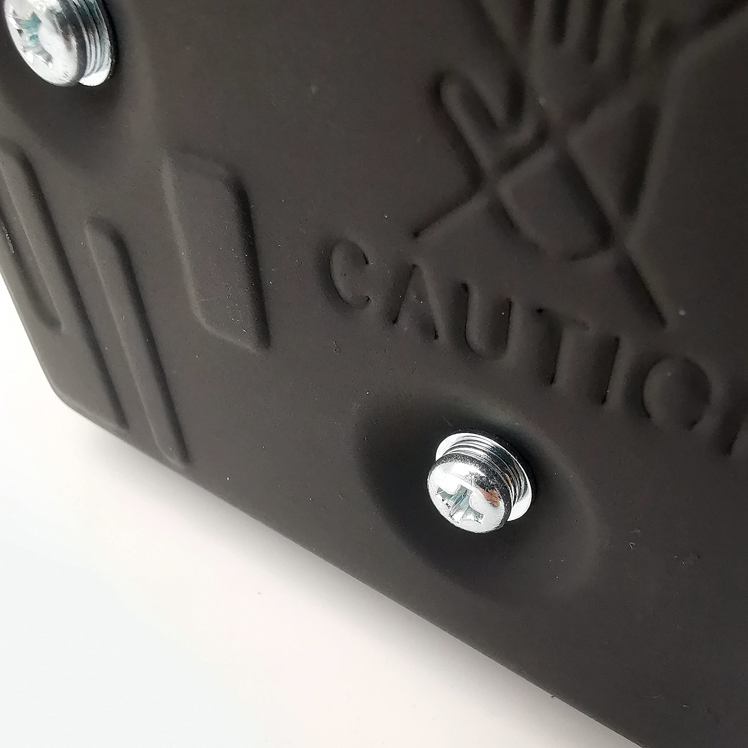Finish may vary between dark matte and shiny black.