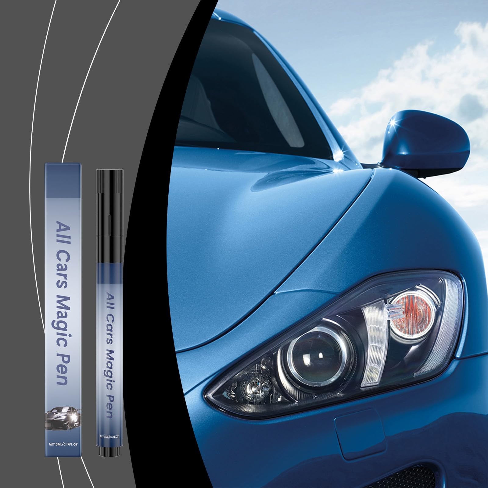 YAMVXIC Scratch Remover Pen applying on car shows easy application for blemish repair