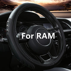 Yangday leather steering wheel cover for Dodge Ram 1500-16 inch offers a snug, secure grip.