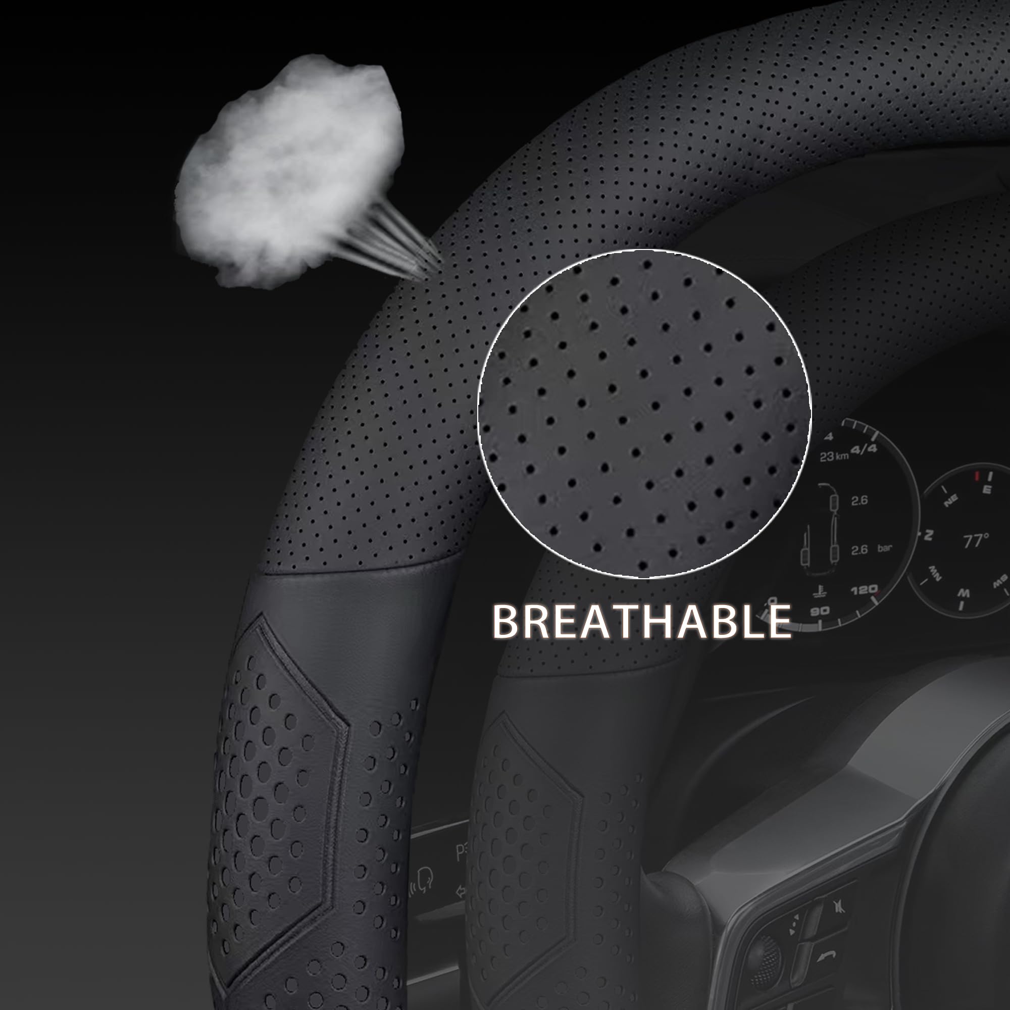 3D color design adds sporty flair to the interior of a Dodge Ram.