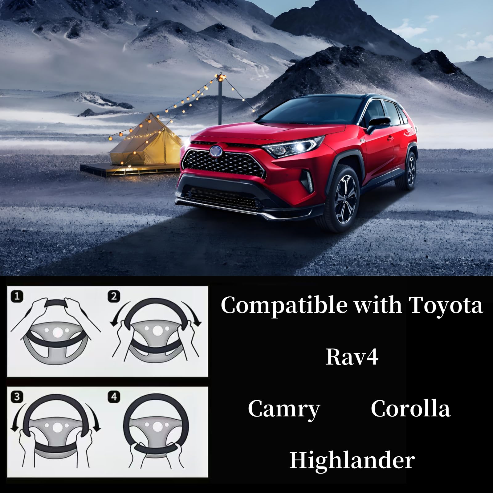 Yangday steering wheel cover provides heat protection and year-round comfort.