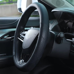 Yangday leather steering wheel cover featuring 3D design for enhanced interior style and grip.