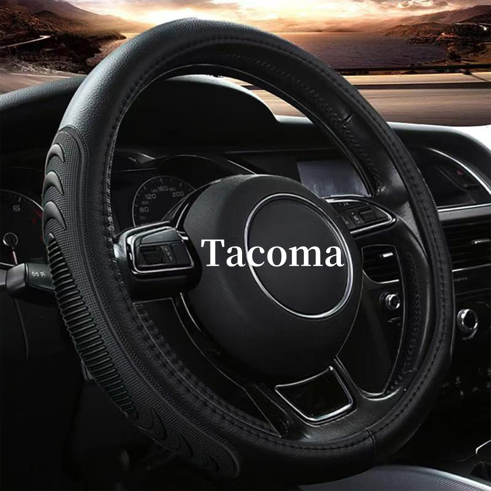 Yangday leather steering wheel cover for Tacoma/4Runner/Tundra fit improves grip.