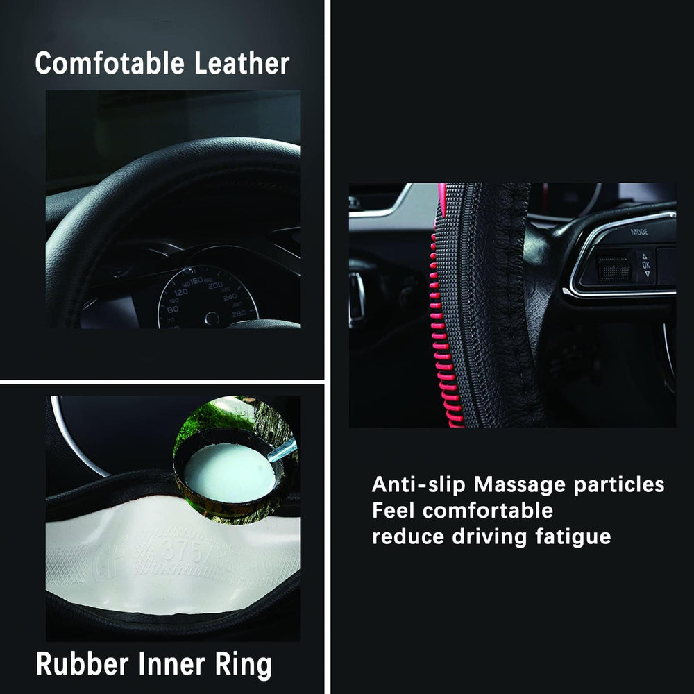 Yangday wavy-design leather adds stylish interior contrast.
