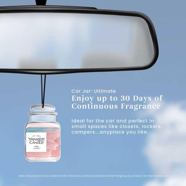 Yankee Candle car jar delivers up to 30 days of fragrance.
