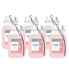 Yankee Candle Car Jar Pink Sands hanging to refresh your car with a tropical scent