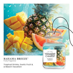Yankee Candle Car Jar Ultimate Bahama Breeze burn-time indicator shows replacement time.