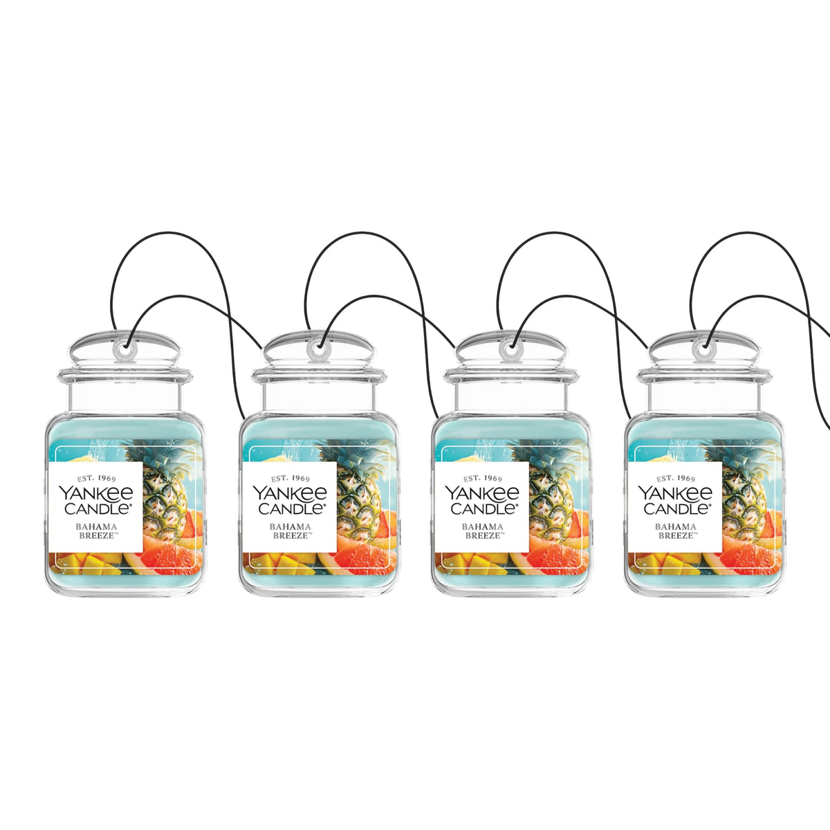 Yankee Candle Car Jar Ultimate Bahama Breeze pack provides long-lasting fragrance.