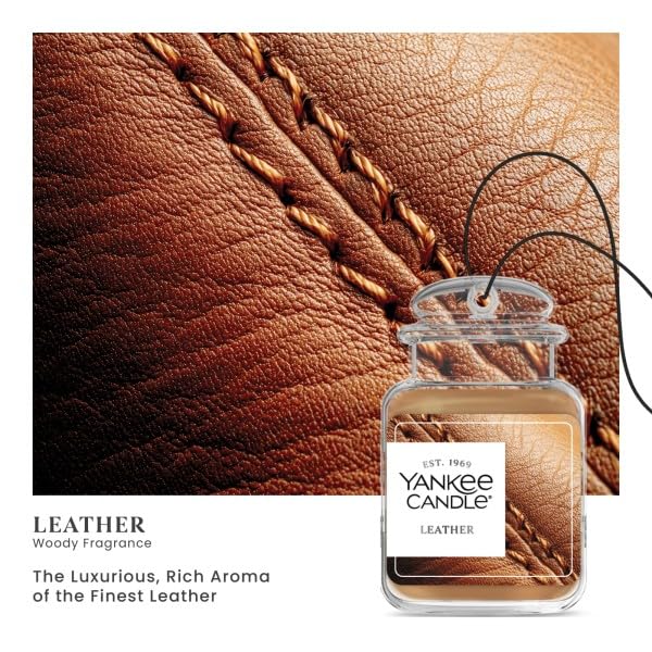 Yankee Candle Car Jar Ultimate Leather fragrance insert indicating when to replace