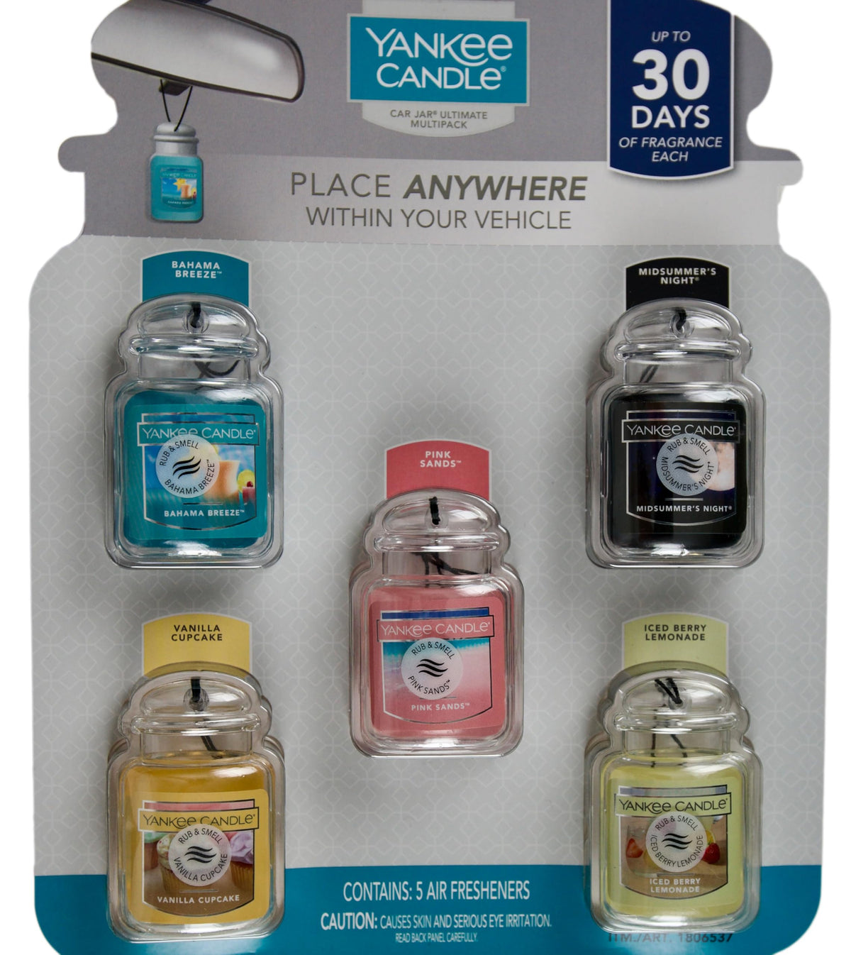 Yankee Candle Car Jar Ultimate multipack packaging, ideal for car freshness on the go.