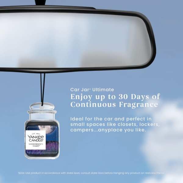 Yankee Candle Car Jar Ultimate packaging display highlights the three pack.