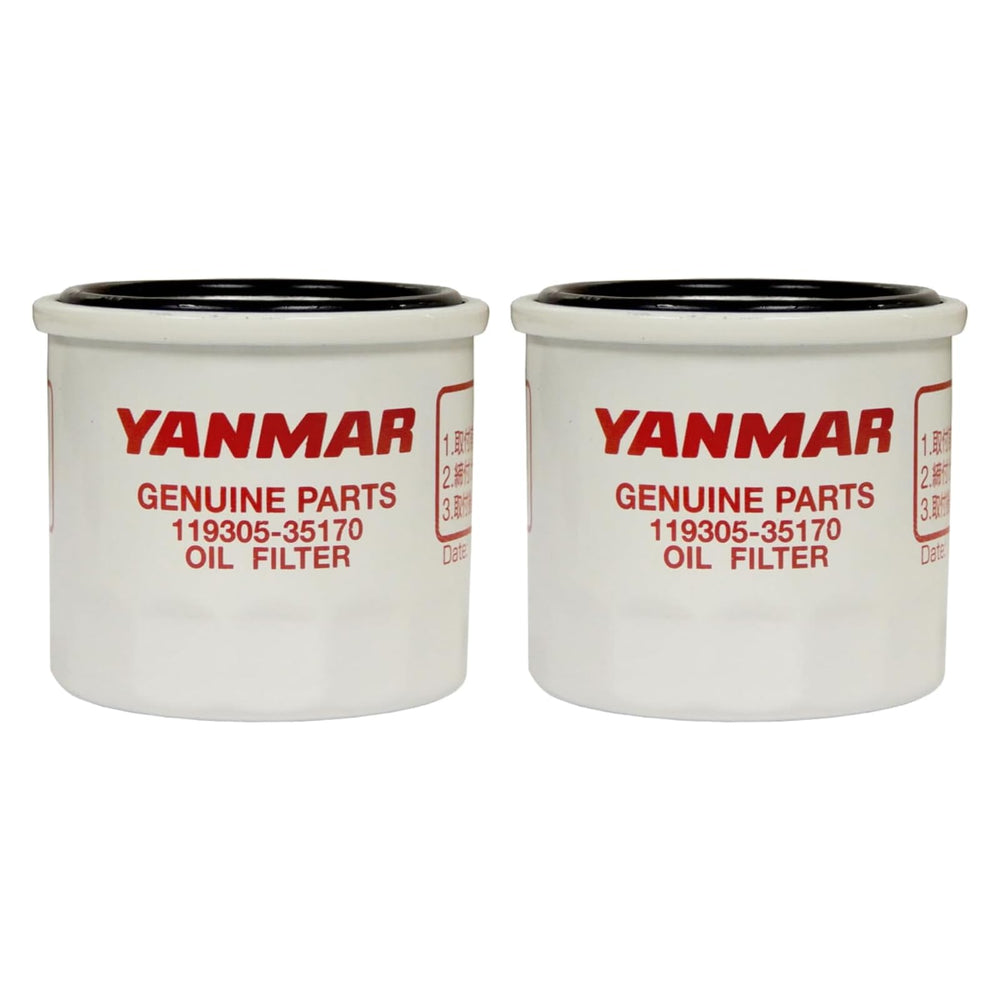 YANMAR oil filter assembly D68XL65, pack of two for easy maintenance.