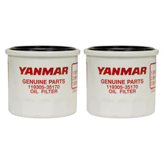 YANMAR oil filter assembly D68XL65, pack of two for easy maintenance.