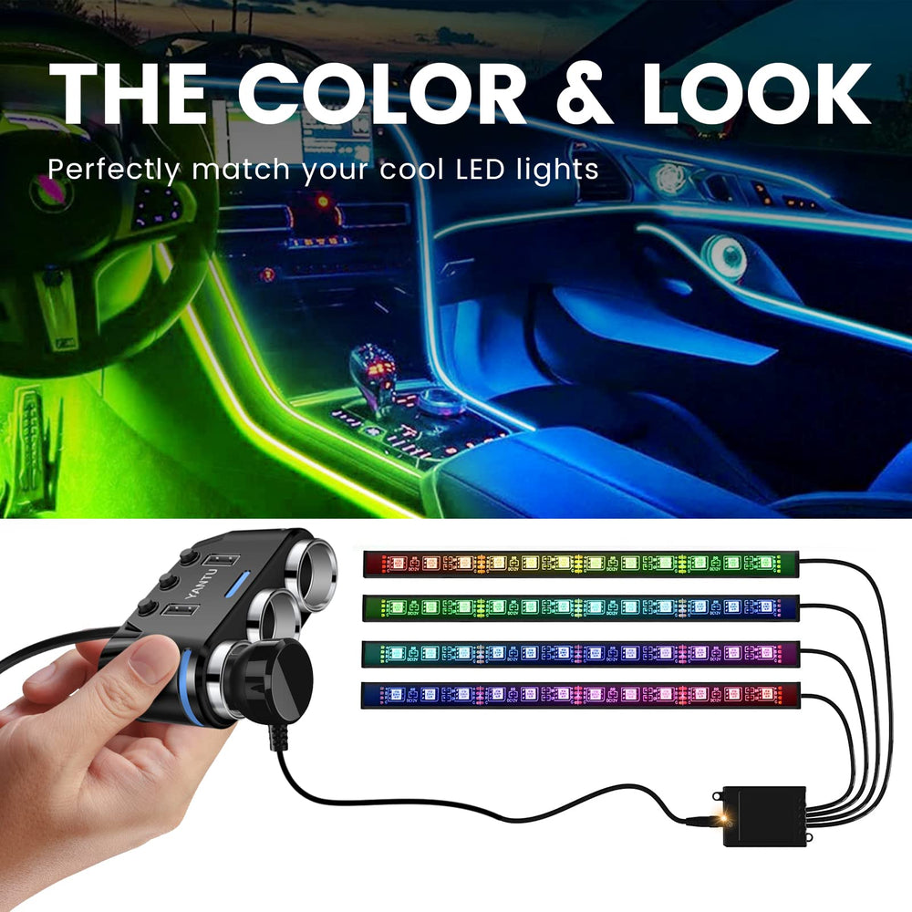 YANTU extended 2.3 ft cable reaches the backseat easily.