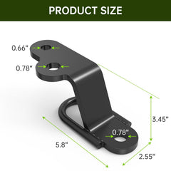 Yantuo hitch adapter is 8-1/2 inches long for standard compatibility.