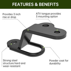 Yantuo heavy-duty steel hitch with black powder coating resists rust.