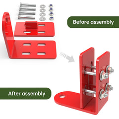 Yantuo red powder-coated finish resists corrosion for outdoor longevity.