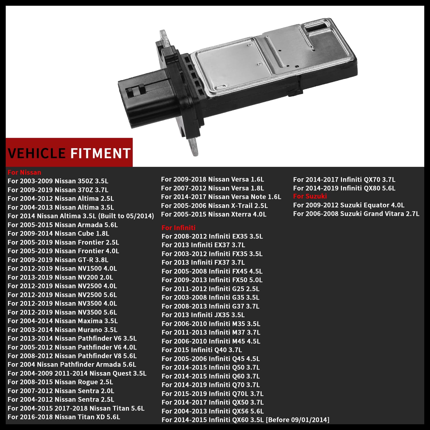 YAOPEI MAF sensor for Frontier 4.0L shows robust plug and consistent signal delivery.