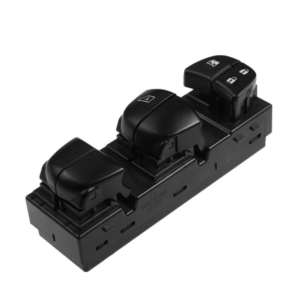 YAOPEI master power window switch, left driver side, front view showing fit for Nissan Altima.
