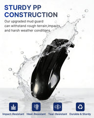 YAORISE front fender hardware included supports quick, tool-free installation.