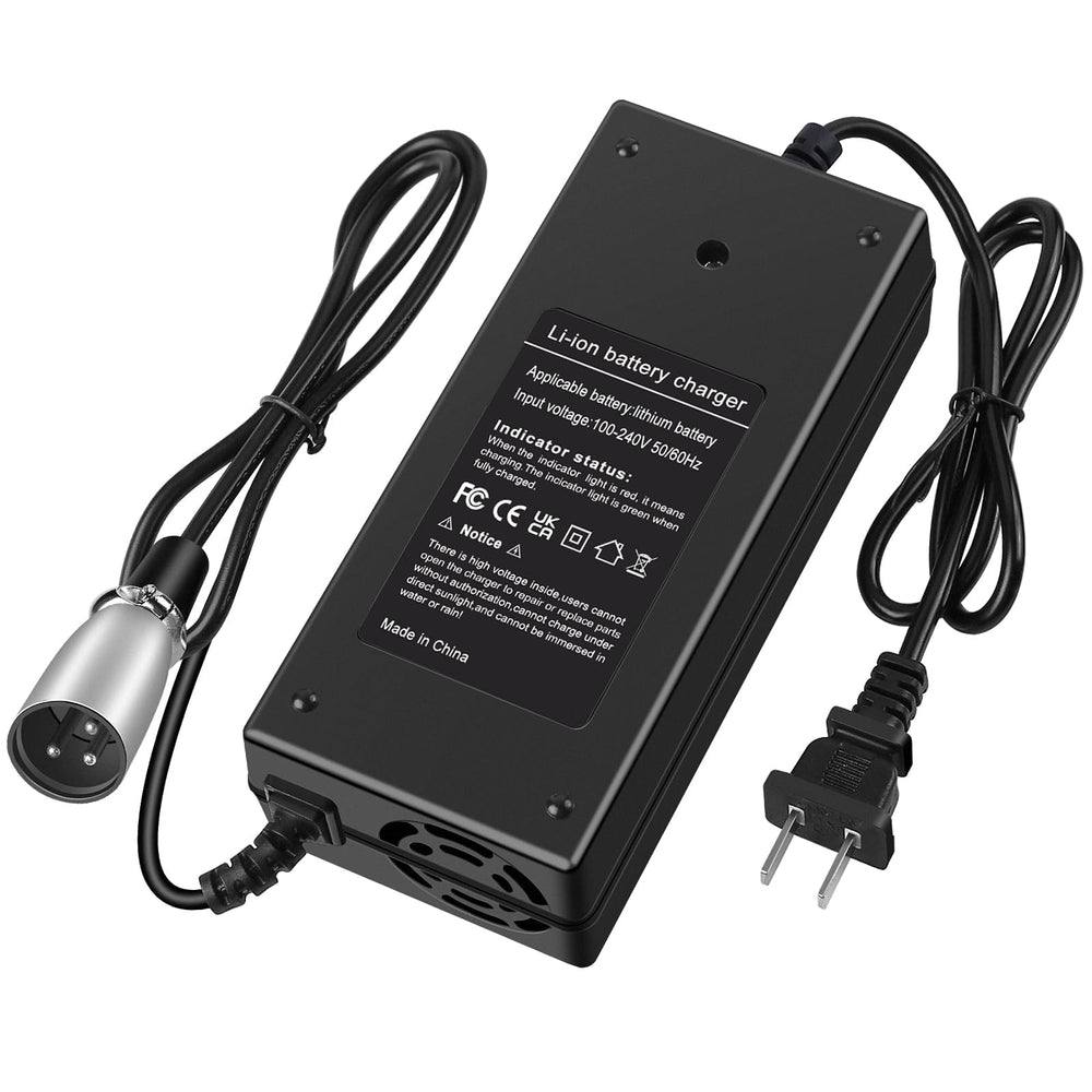 YAREMYEYE 54.6V charger front view supports quick top-ups for daily rides