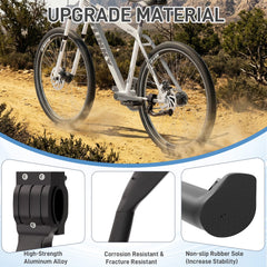 YarYebe bike kickstand anti-slip base reduces slipping on pavement.