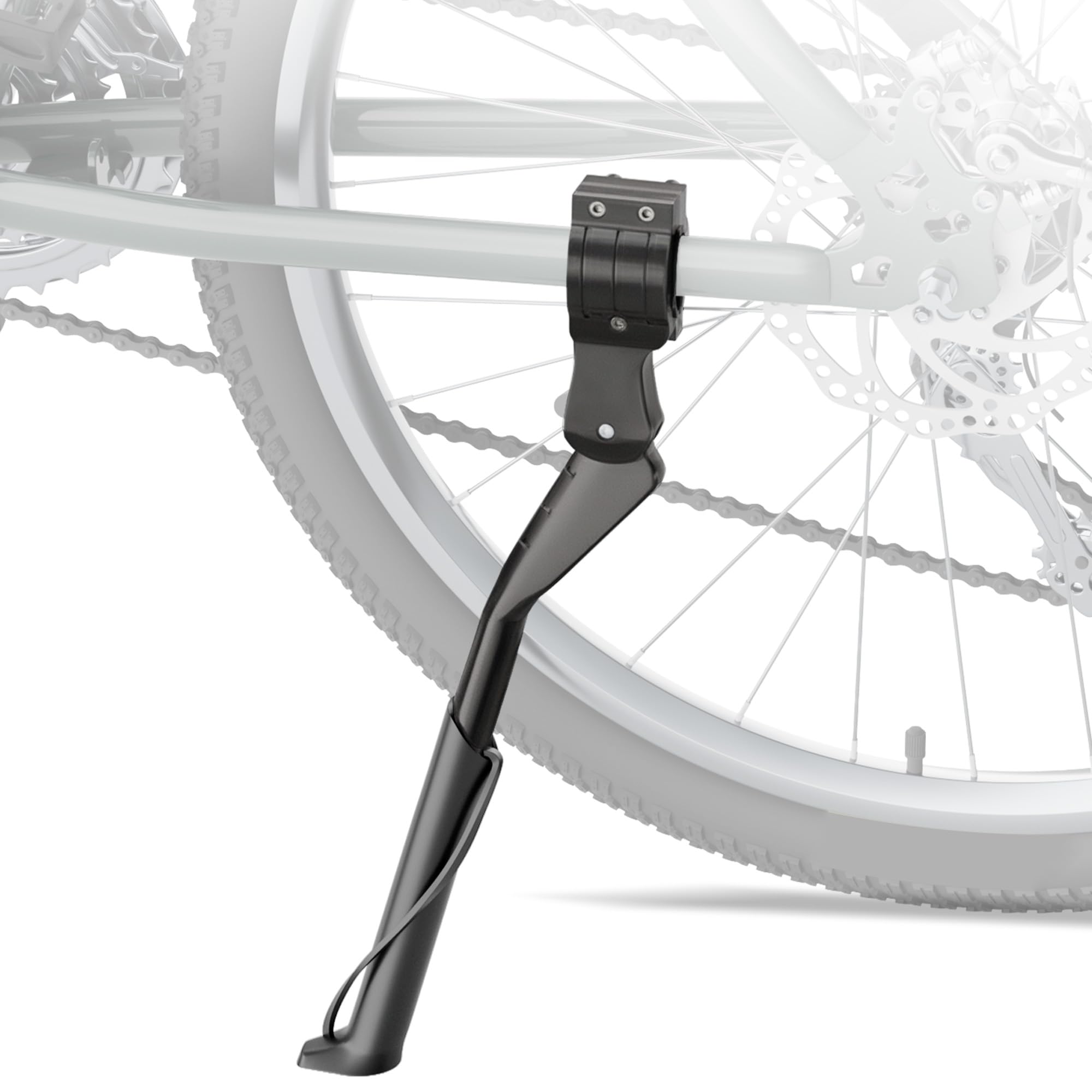 YarYebe bike kickstand assembly demonstrates easy installation with included tools.