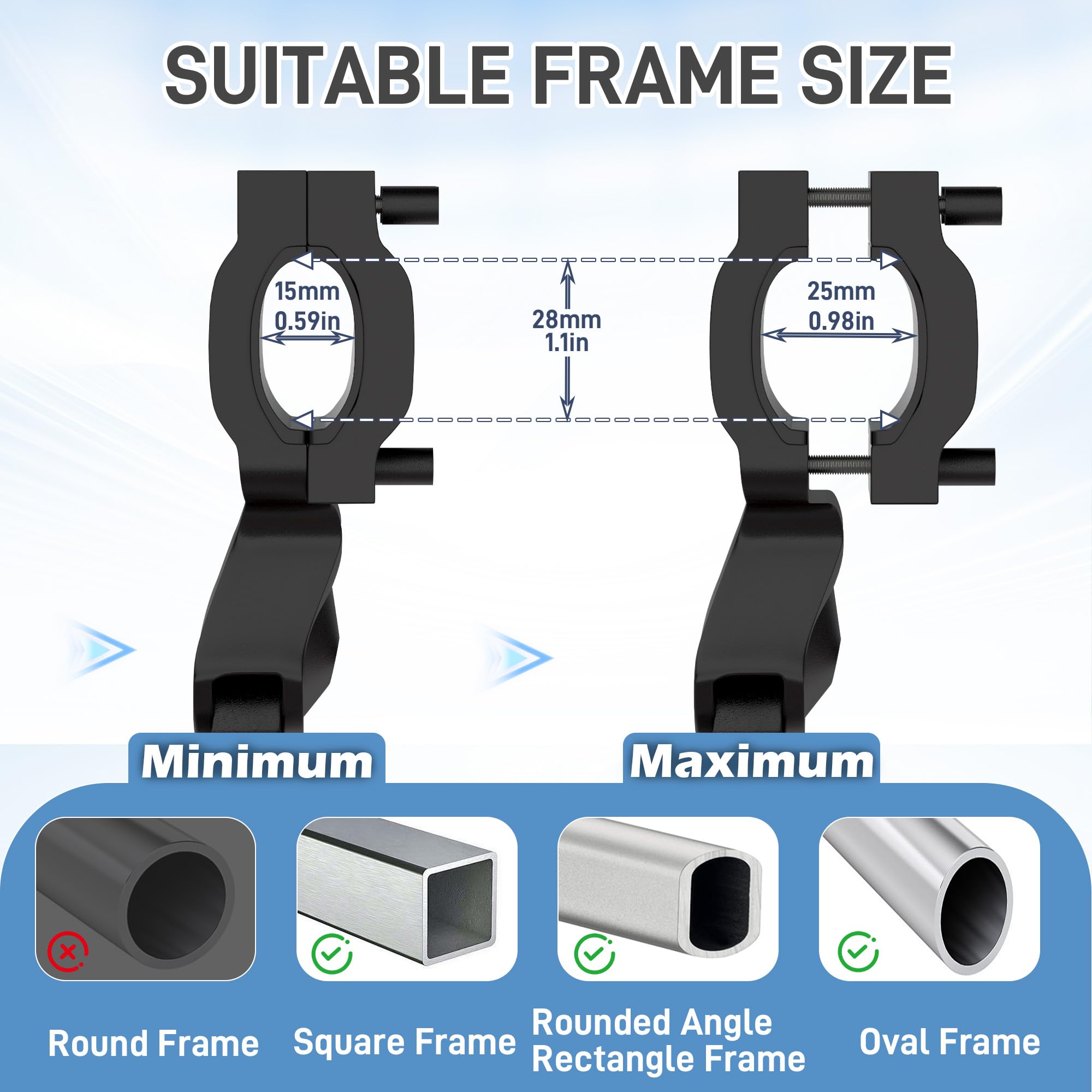 YarYebe bike kickstand height adjustment for 24 to 29 inch bikes.