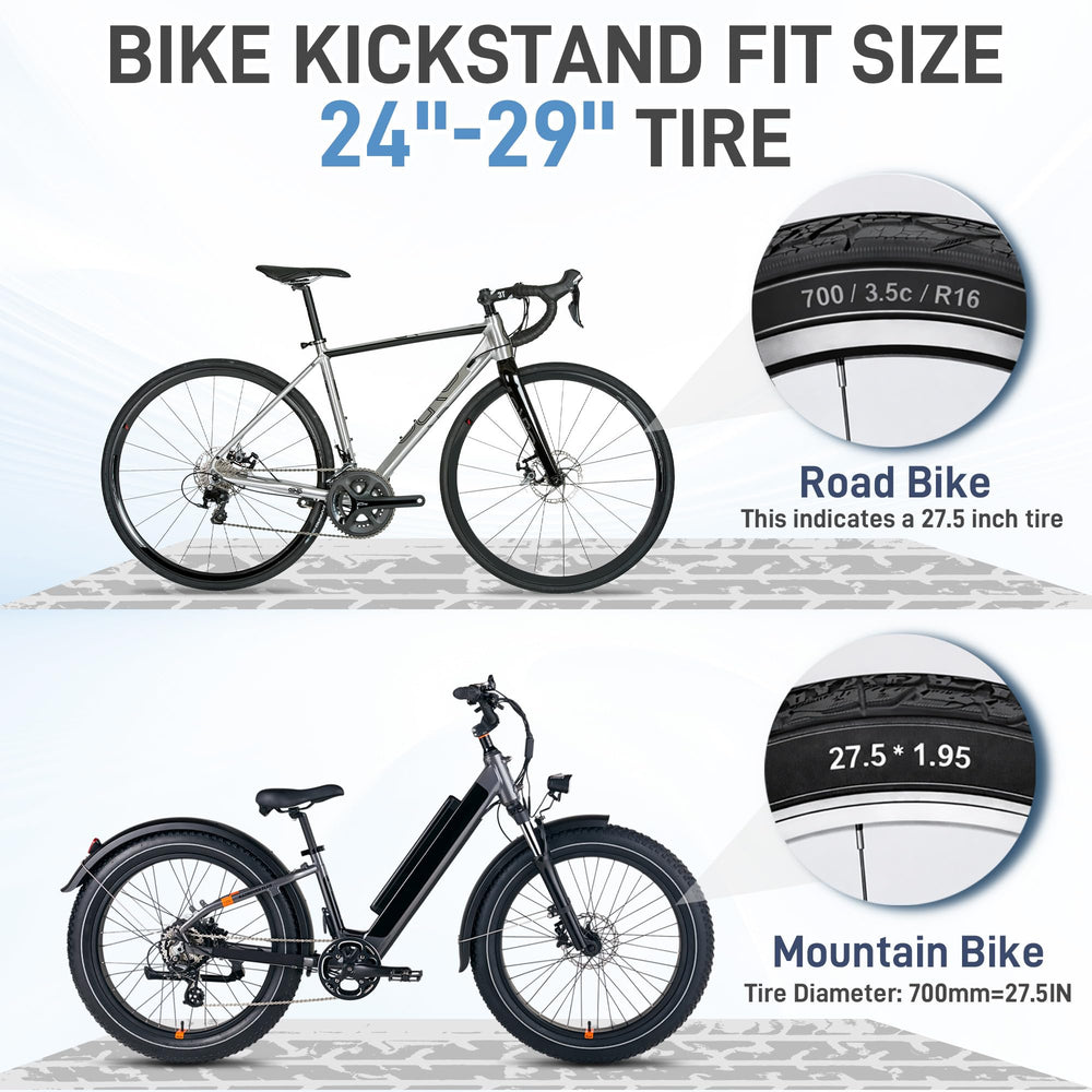 YarYebe bike kickstand silicone pads protect frame while parking.