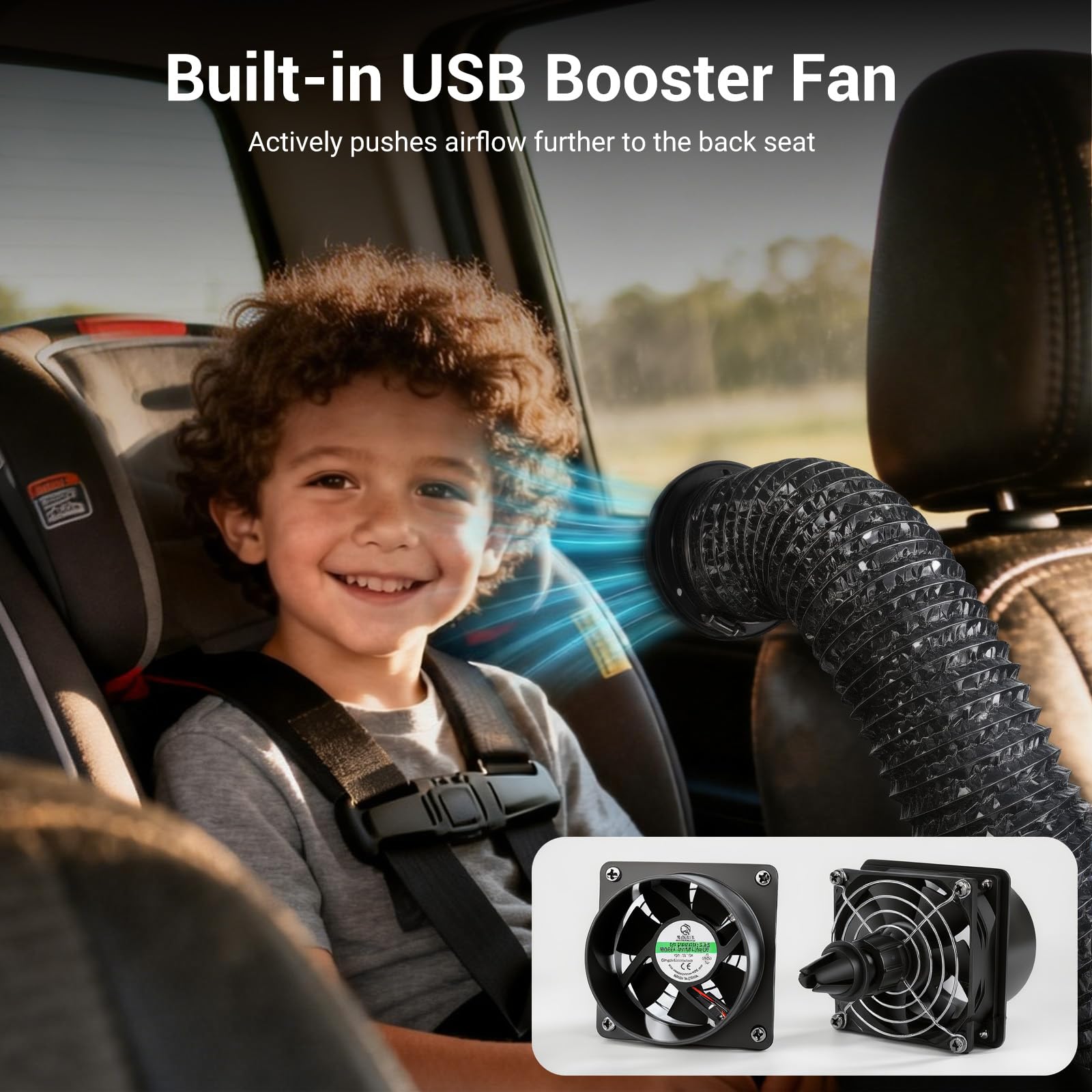 YATAOQINGJIE 360-degree vent lets you aim airflow precisely.
