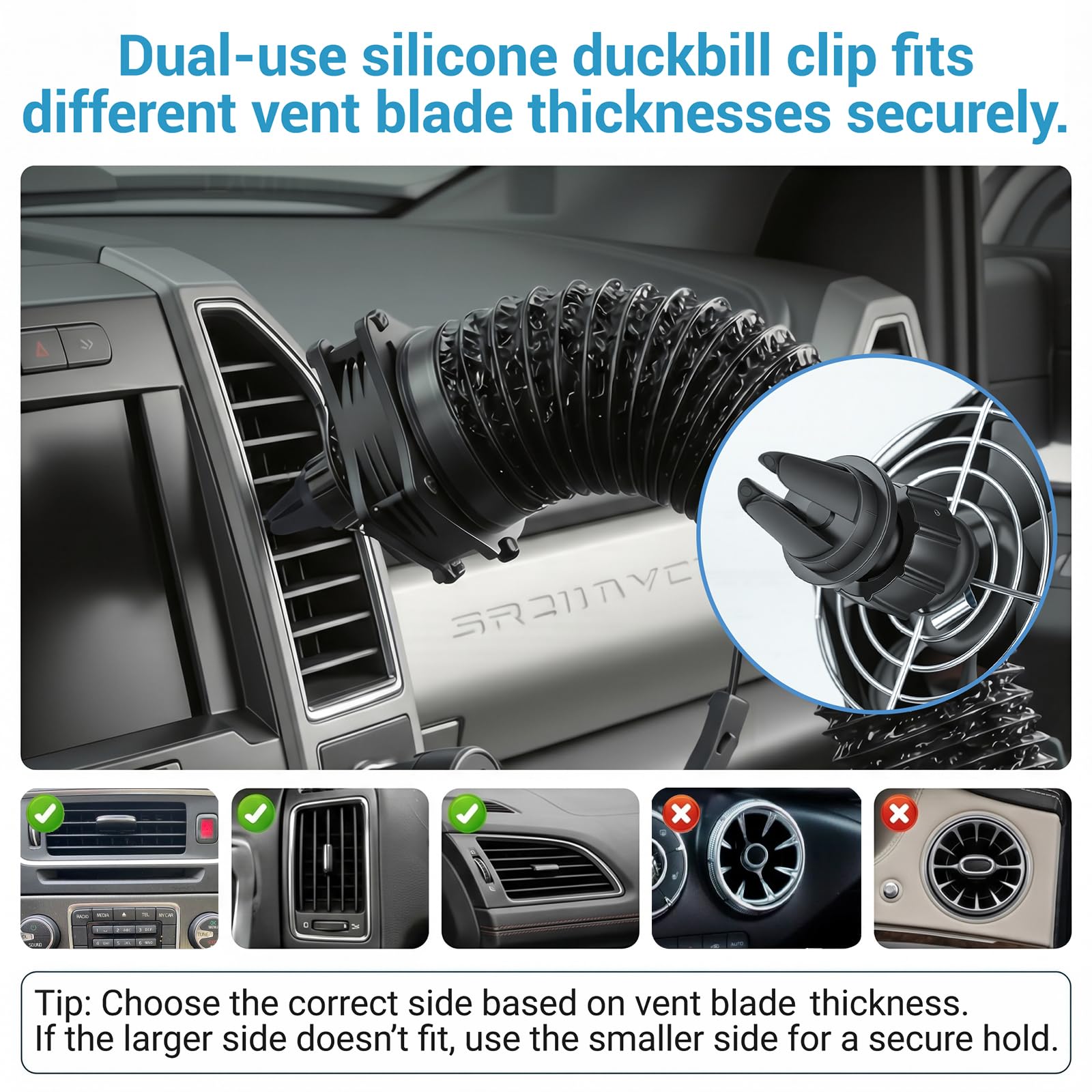 YATAOQINGJIE extendable hose reaches the rear with flexible airflow.