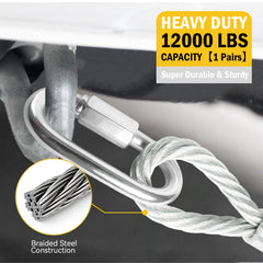 YATOINTO 12000-lb capacity cables for heavy loads and robust security