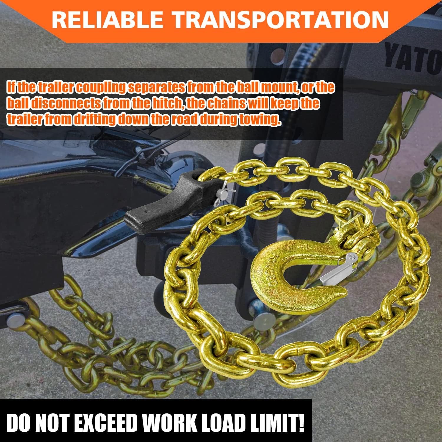 YATOINTO 516 inch clevis snap hook for secure trailer connections
