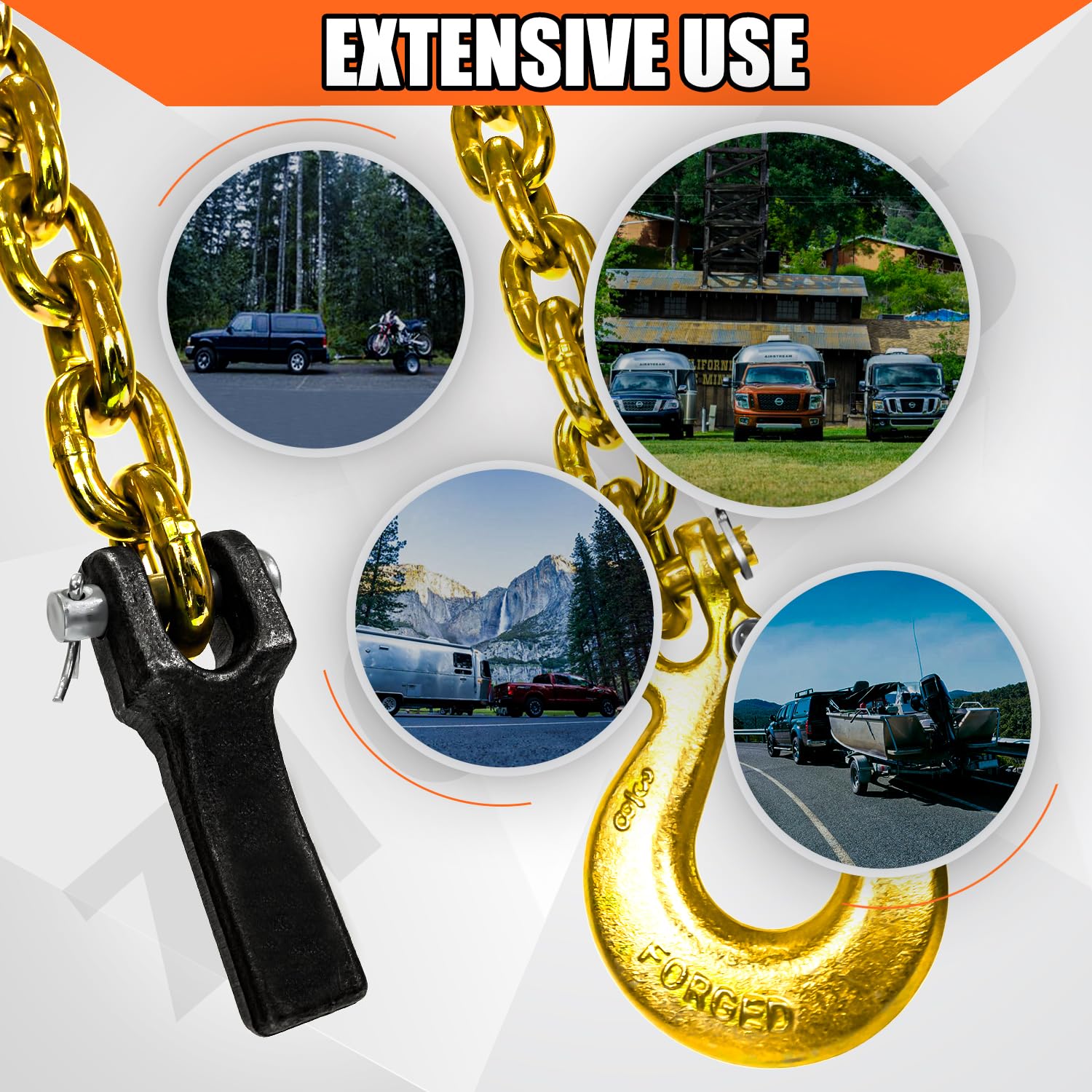 YATOINTO chain retainer with zinc pin simplifies installation and replacement.