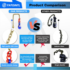 YATOINTO G80 chain design resists rust for longer service life
