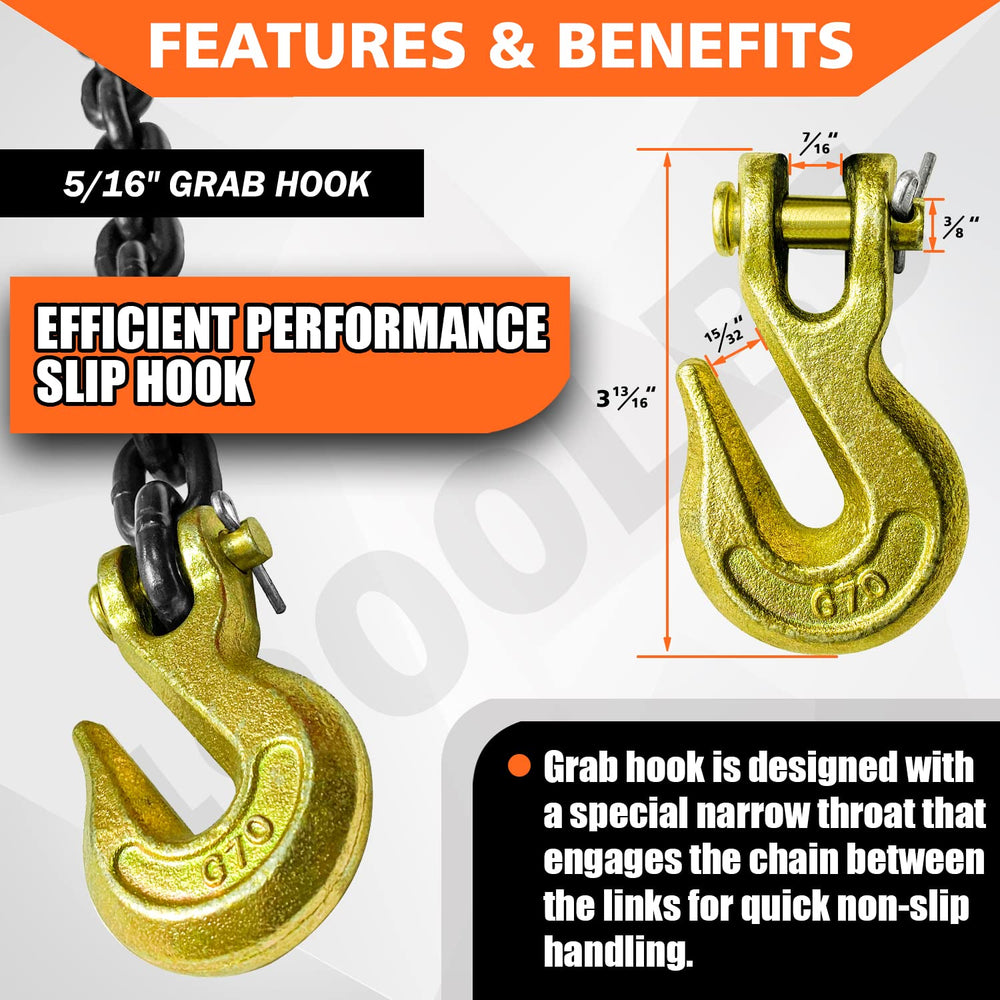YATOINTO heat-treated alloy chain designed for durability in tough jobs.